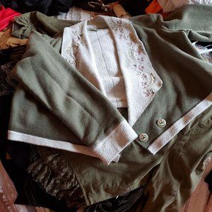 Vintage - Bolero jacket embordered fleece